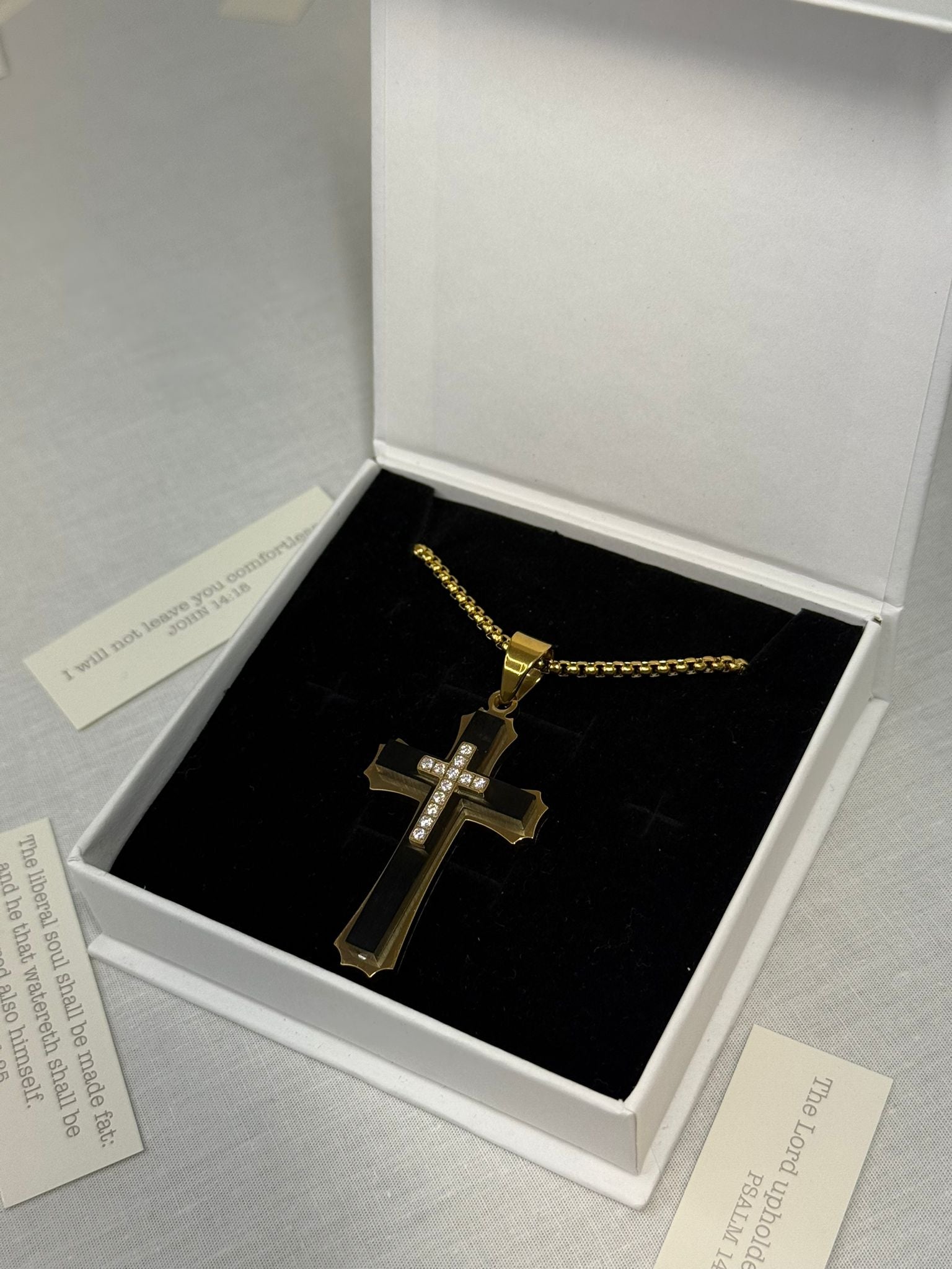Stainless Steel Multi-Layer Cross Pendant Necklace