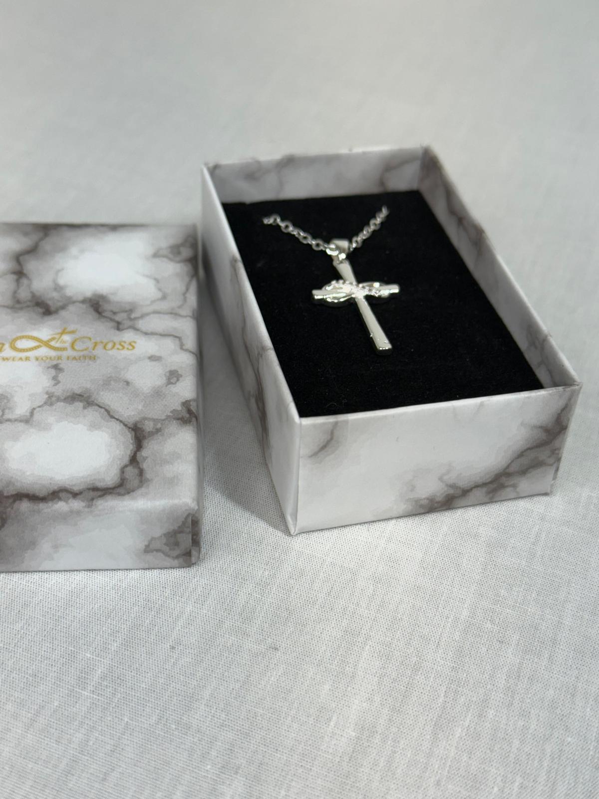 Woman’s Stainless steel Infinity cross pendant.