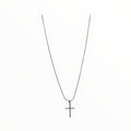 Unisex Golden Stainless Steel Minimalist Smooth Cross Pendant Necklace
