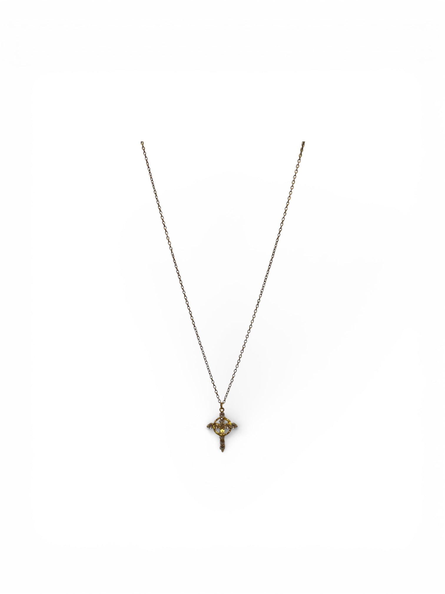 Women's Mini Crown & Cross Pendant