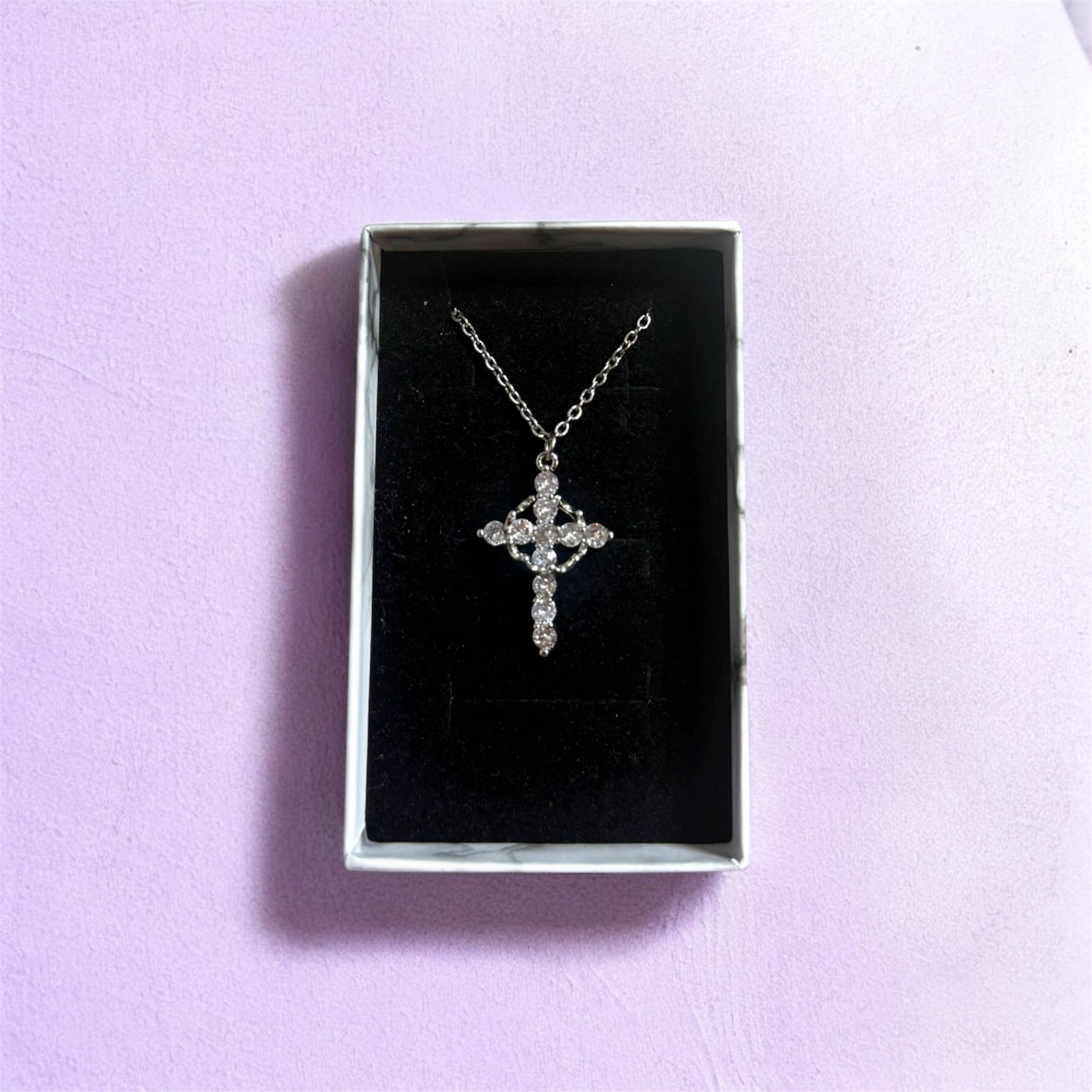 Women's Mini Crown & Cross Pendant