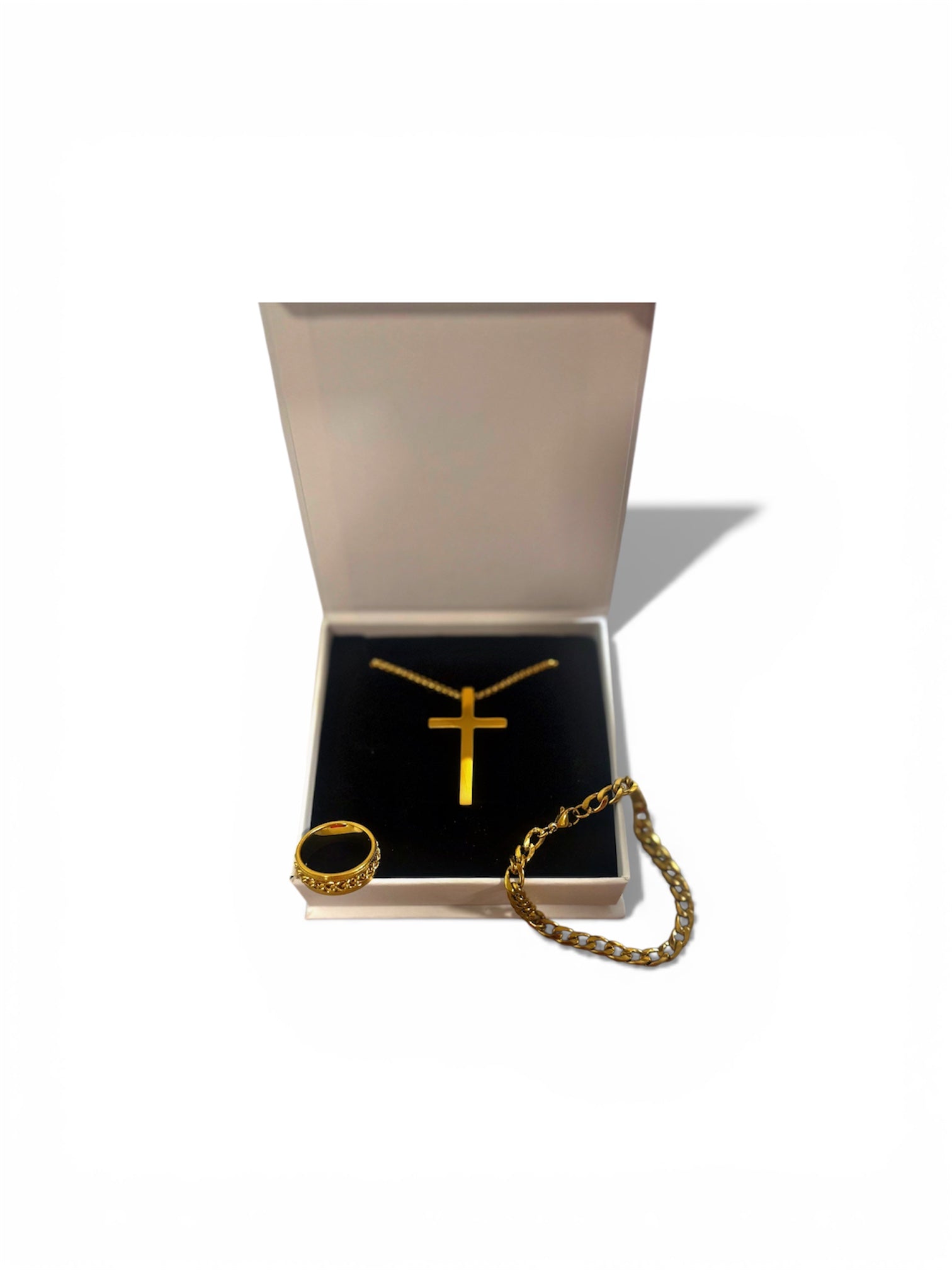 Cross Pendant Chain Set (with ring & Bracelet).