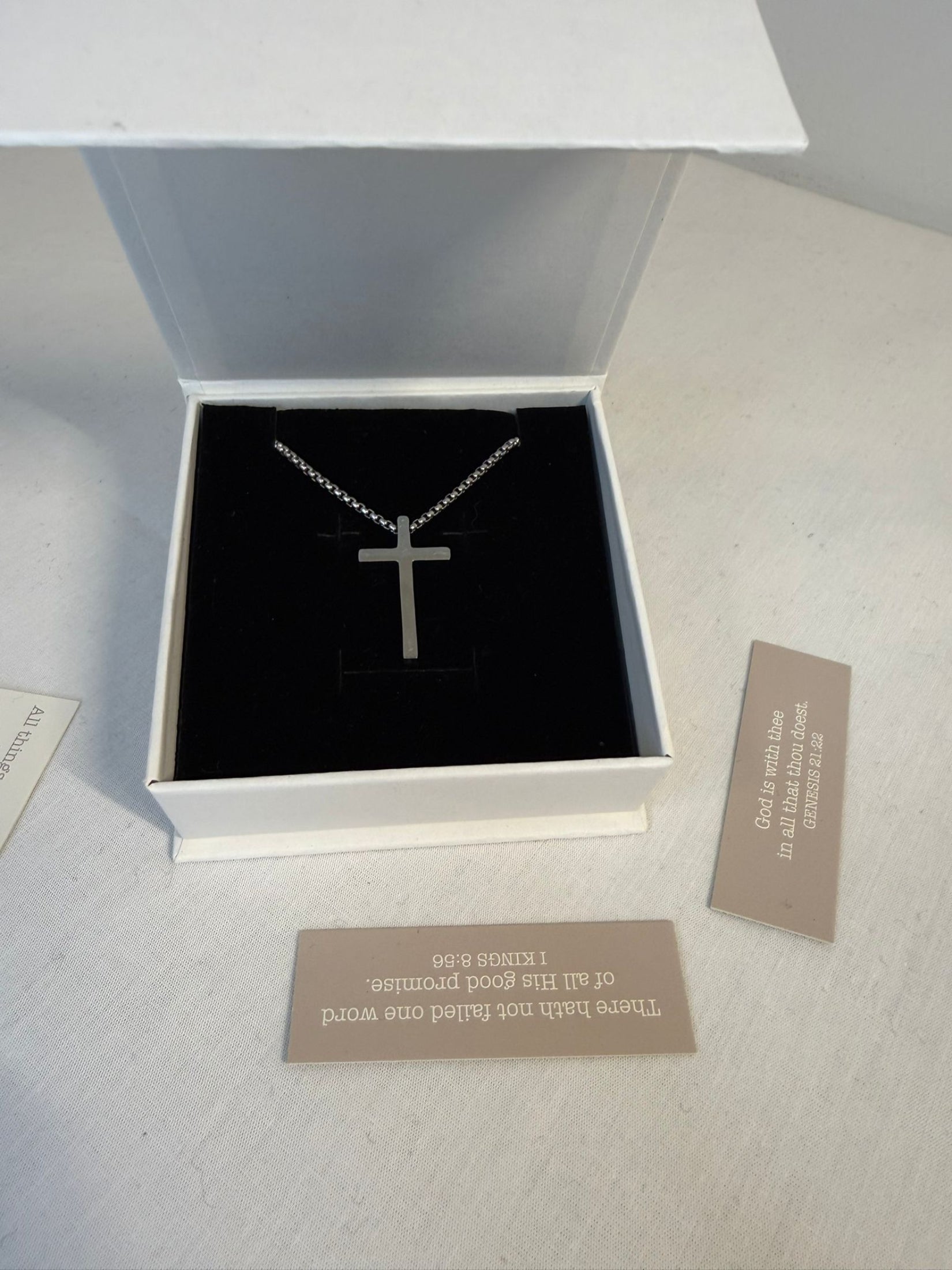small Cross Pendant Chain