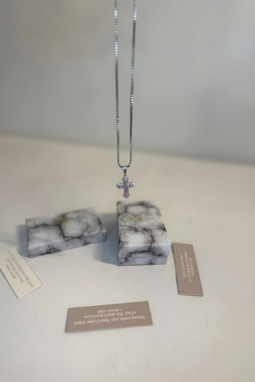 The Rose Quartz Cross Pendant